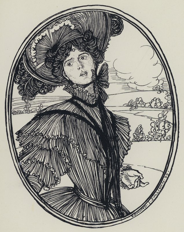 Tennyson, ilustração para um sonho de mulheres justas e outros poemas de Edmund Joseph after Sullivan