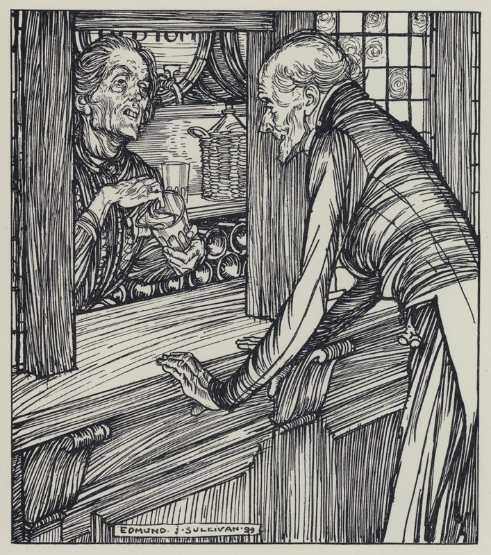 Tennyson, ilustração para um sonho de mulheres justas e outros poemas de Edmund Joseph after Sullivan