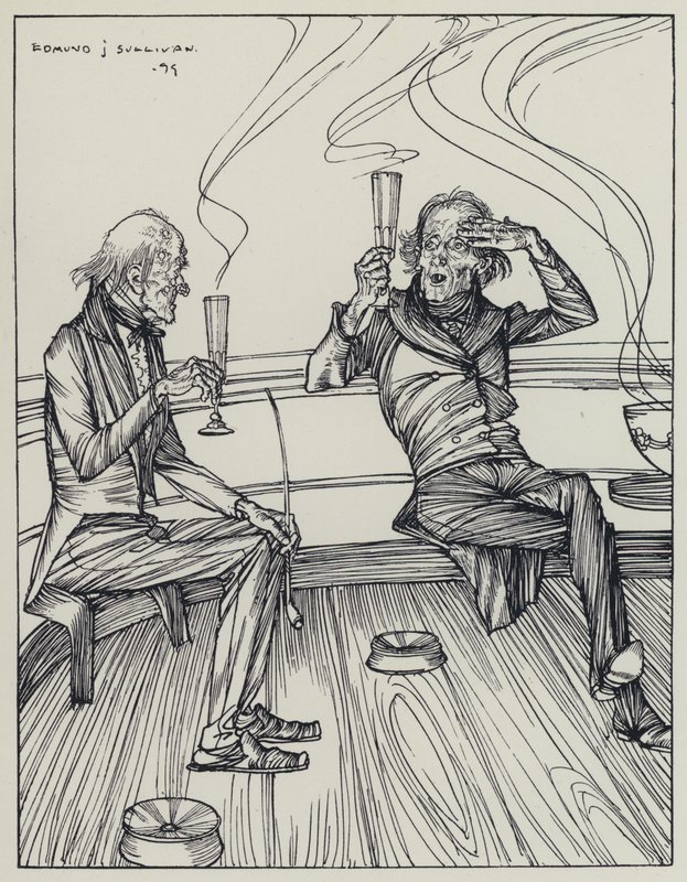Tennyson, ilustração para um sonho de mulheres justas e outros poemas de Edmund Joseph after Sullivan