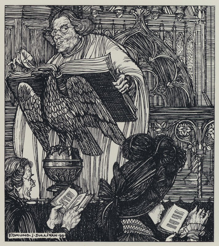Tennyson, ilustração para um sonho de mulheres justas e outros poemas de Edmund Joseph after Sullivan