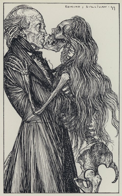 Tennyson, ilustração para um sonho de mulheres justas e outros poemas de Edmund Joseph after Sullivan