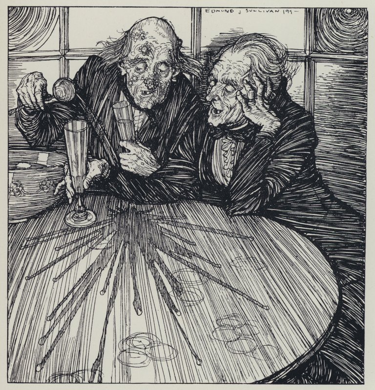 Tennyson, ilustração para um sonho de mulheres justas e outros poemas de Edmund Joseph after Sullivan