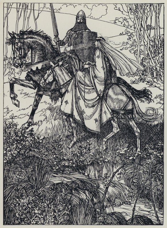 Tennyson, ilustração para um sonho de mulheres justas e outros poemas de Edmund Joseph after Sullivan