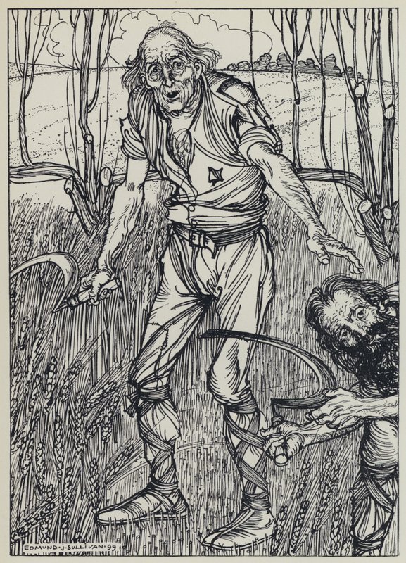 Tennyson, ilustração para um sonho de mulheres justas e outros poemas de Edmund Joseph after Sullivan