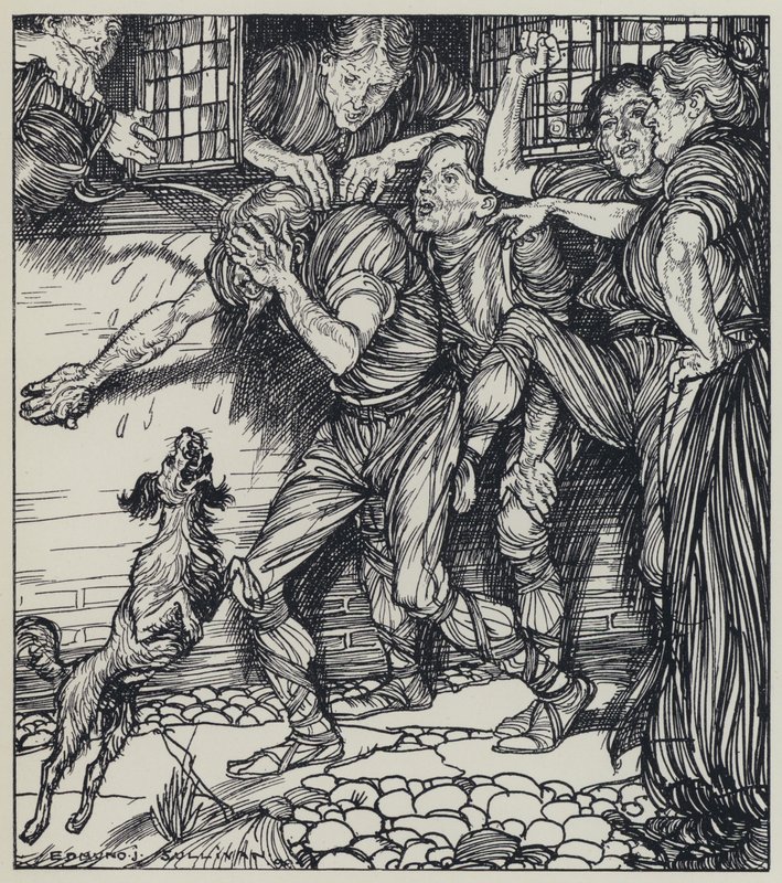 Tennyson, ilustração para um sonho de mulheres justas e outros poemas de Edmund Joseph after Sullivan