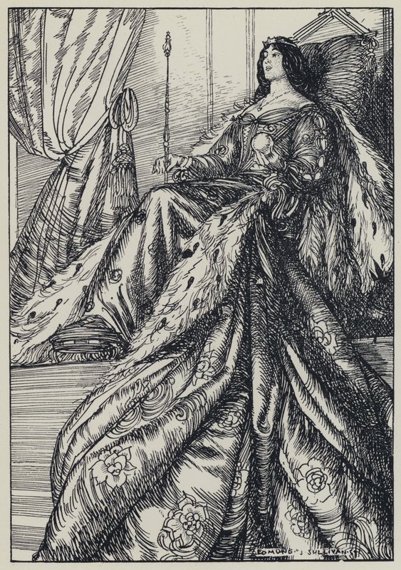 Tennyson, ilustração para um sonho de mulheres justas e outros poemas de Edmund Joseph after Sullivan