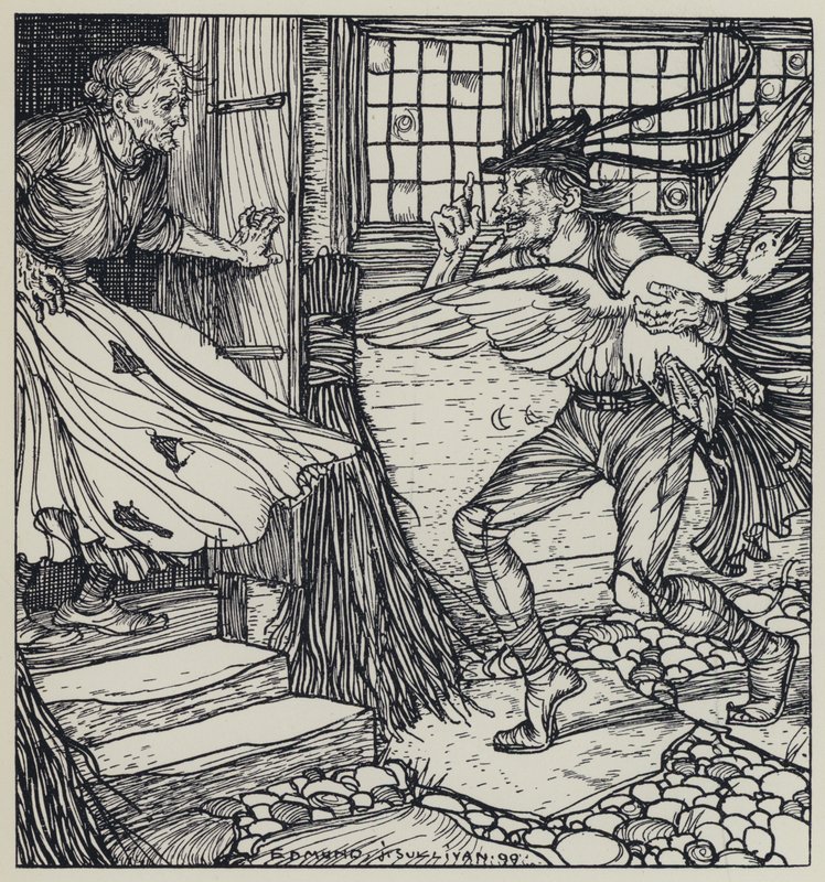 Tennyson, ilustração para um sonho de mulheres justas e outros poemas de Edmund Joseph after Sullivan