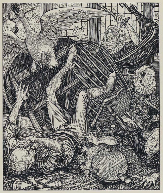 Tennyson, ilustração para um sonho de mulheres justas e outros poemas de Edmund Joseph after Sullivan