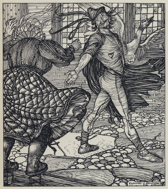 Tennyson, ilustração para um sonho de mulheres justas e outros poemas de Edmund Joseph after Sullivan