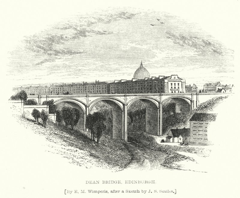 Dean Bridge, Edimburgo (gravura) de Edmund Morison (after) Wimperis