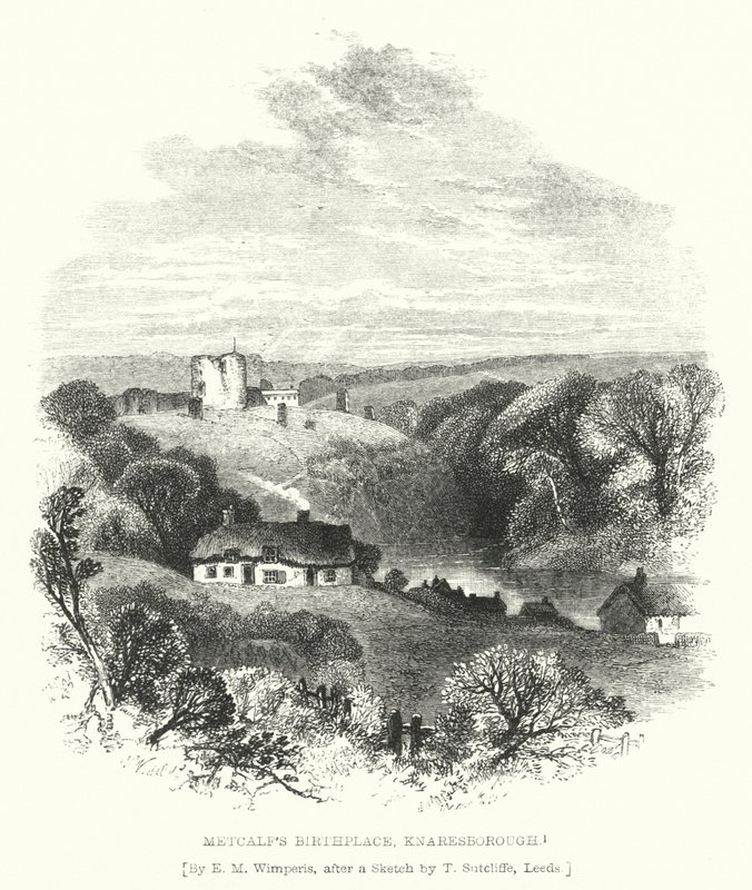 Local de nascimento de Metcalf, Knaresborough (gravura) de Edmund Morison (after) Wimperis