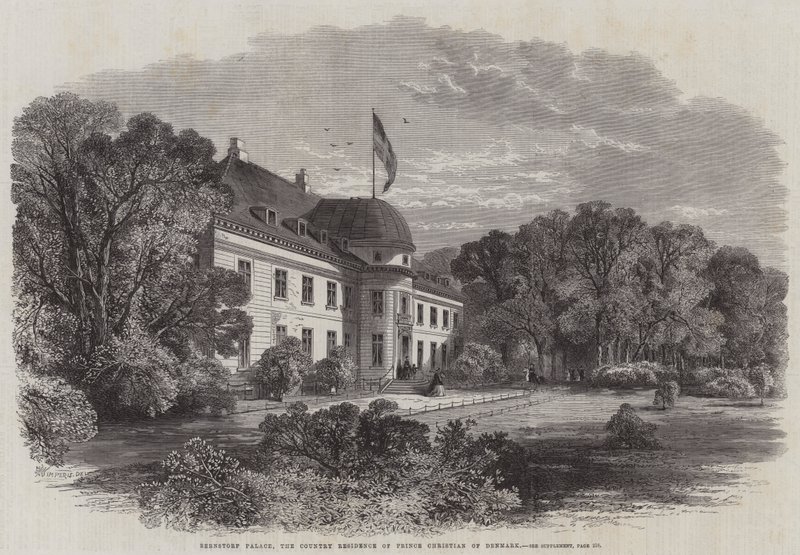 Bernstorf Palace, a Residência do Príncipe Cristão da Dinamarca de Edmund Morison Wimperis