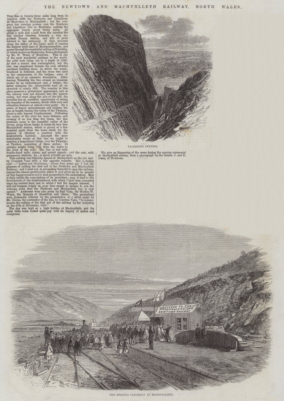 O Newtown e Machynlleth Railway, North Wales de Edmund Morison Wimperis