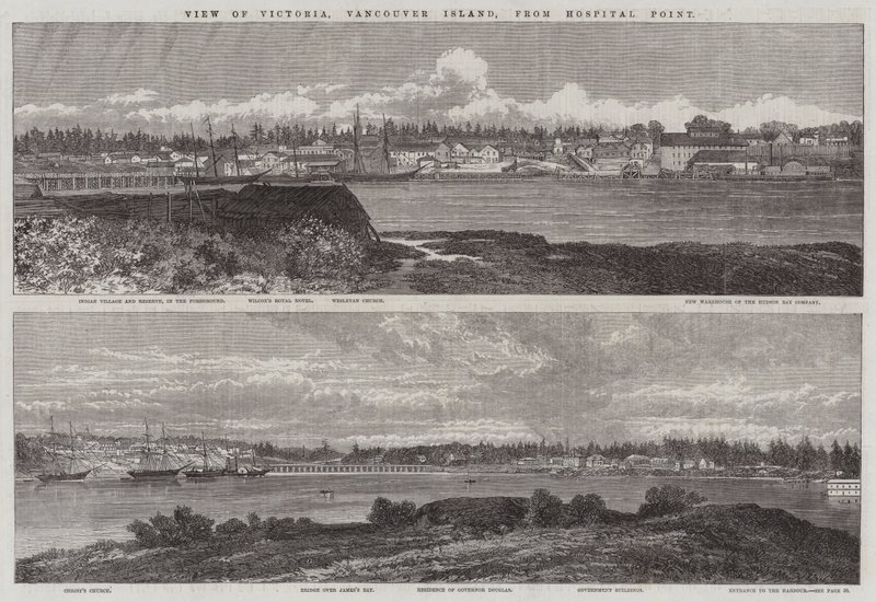 Vista, de, victoria, ilha vancouver, de, ponto hospital de Edmund Morison Wimperis