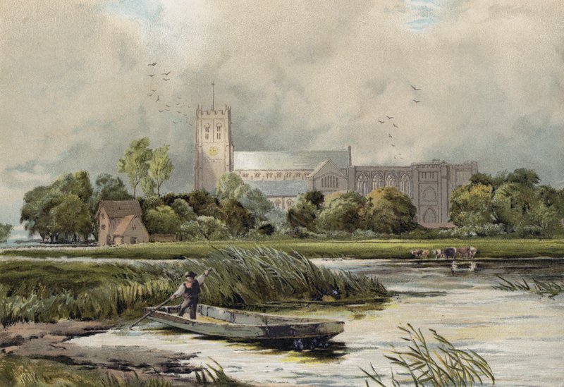 Nuvens de verão, Christchurch, Hampshire de Edmund Morison after Wimperis