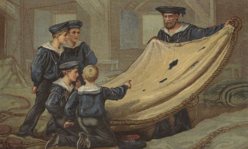 Uma Relíquia de Trafalgar (Chromolitho) de Edmund Richard White