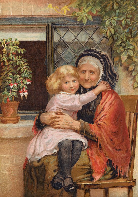 "Querida e velha avó!" (gravura) de Edmund Richard White