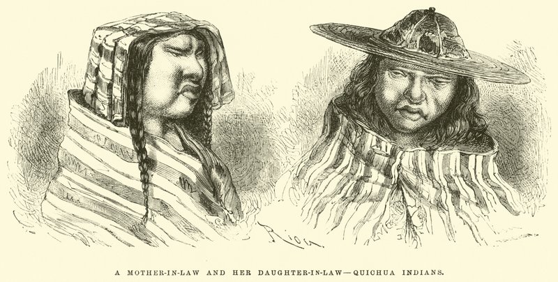 Uma sogra e sua nora, os índios Quichua de Edouard Riou