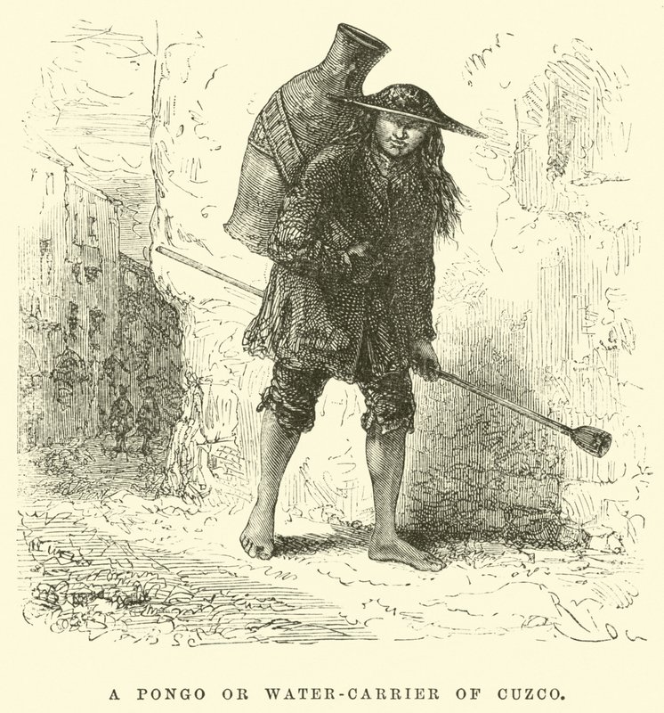 Um pongo ou transportador de água de Cuzco de Edouard Riou