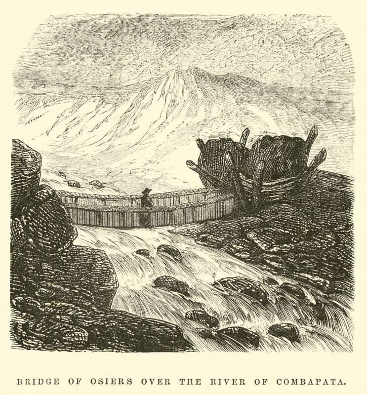 Ponte de Osiers sobre o rio de Combapata de Edouard Riou