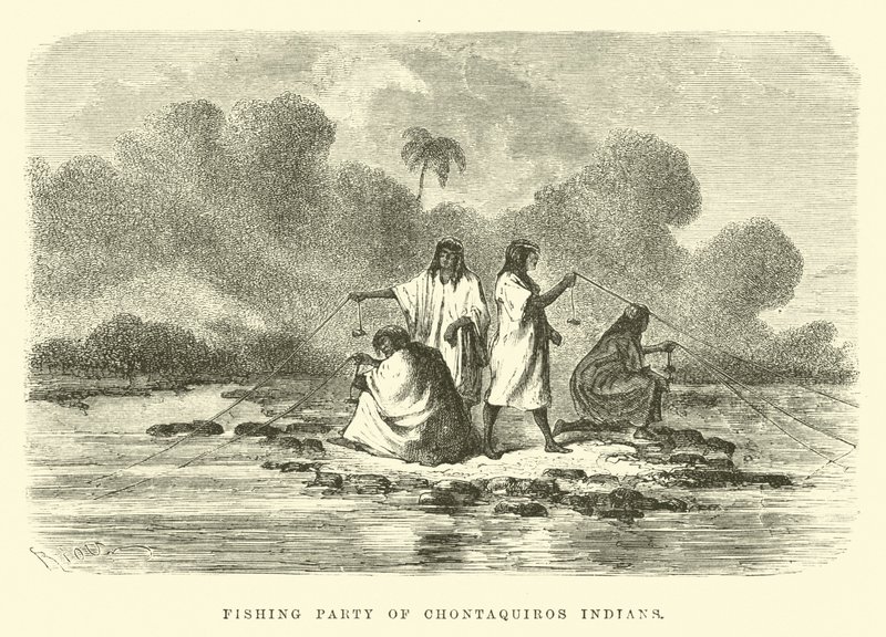 Festa de pesca dos índios Chontaquiros de Edouard Riou