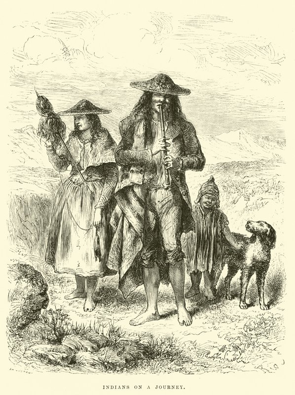 Índios em uma jornada de Edouard Riou