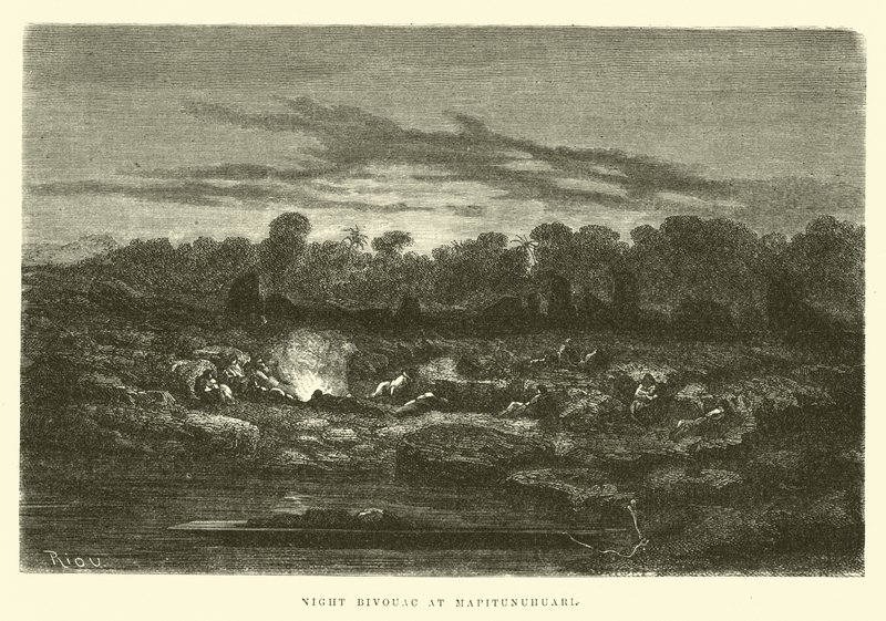 Bivouac da noite Mapitunuhuari de Edouard Riou