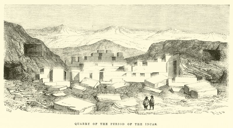 Pedreira do Período dos Incas de Edouard Riou