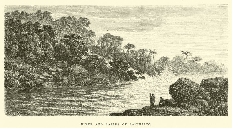 Rio e corredeiras de Saniriato de Edouard Riou