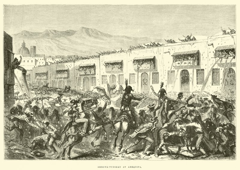 Shrove-Tuesday em Arequipa de Edouard Riou