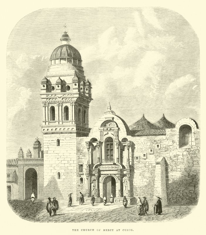 A Igreja da Misericórdia em Cuzco de Edouard Riou