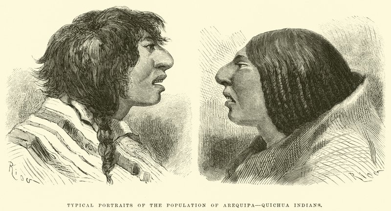 Retratos típicos da população de Arequipa, índios Quichua de Edouard Riou