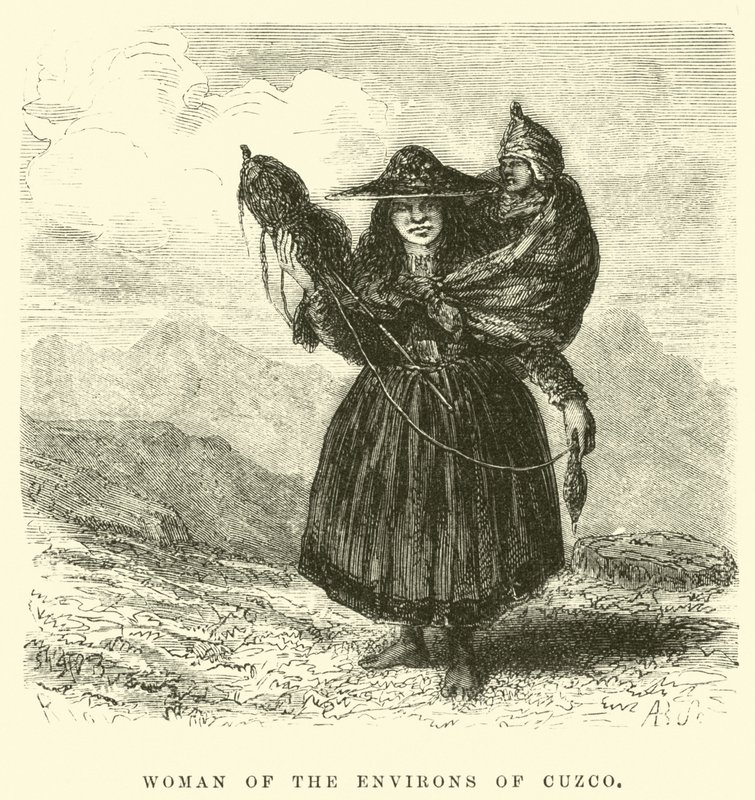 Mulher dos arredores de Cuzco de Edouard Riou