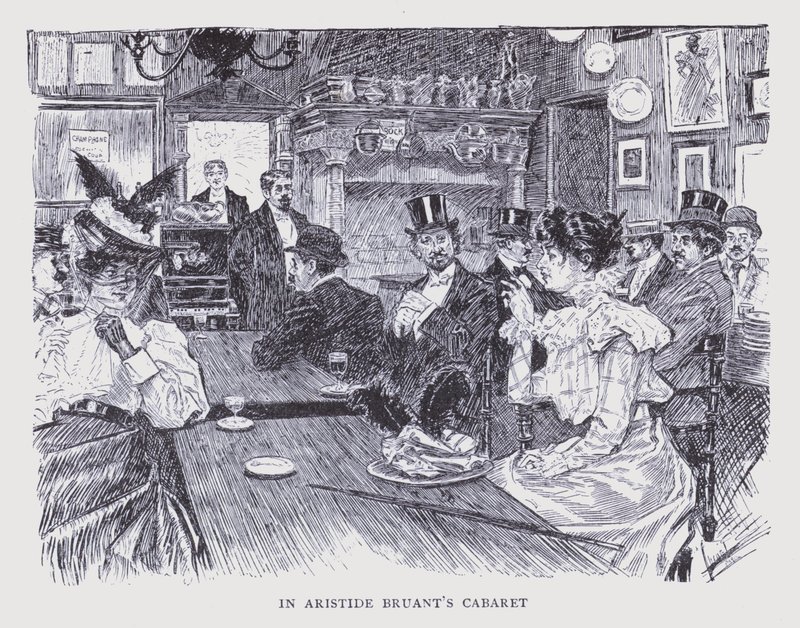 Paris boémia: no cabaré de Aristide Bruant (litografia) de Edouard Alfred (1875 1954) Cucuel