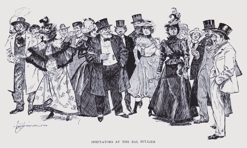 Paris Boémia: Espectadores no Bal Bullier (litografia) de Edouard Alfred (1875 1954) Cucuel