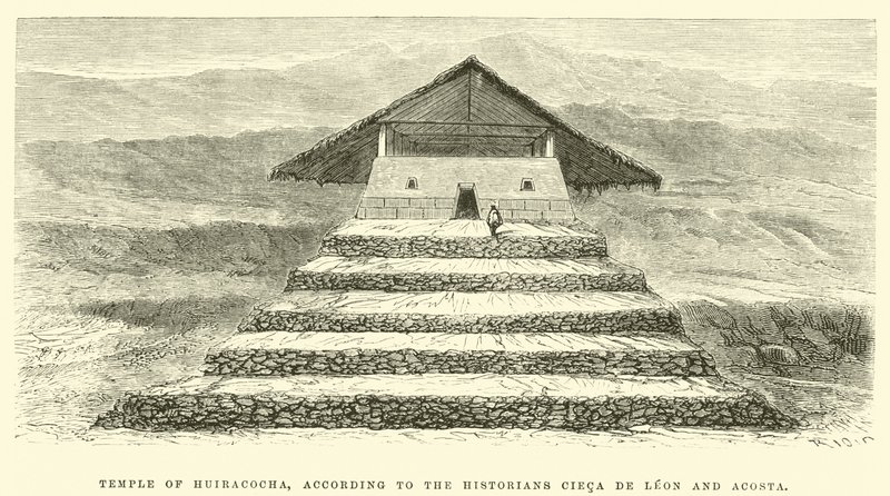 Templo de Huiracocha, segundo os historiadores Cieca de León e Acosta de Edouard Riou