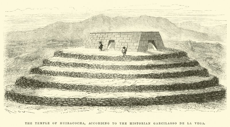 O Templo de Huiracocha, segundo o historiador Garcilasso de la Vega de Edouard Riou