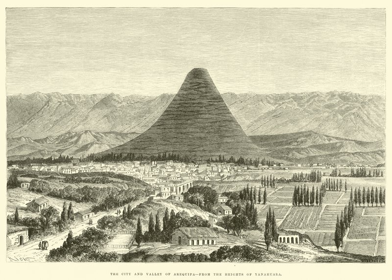 A cidade e o vale de Arequipa, das alturas de Yanahuara de Edouard Riou