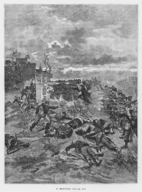 A Mentana (engraving) de Edouardo Matania