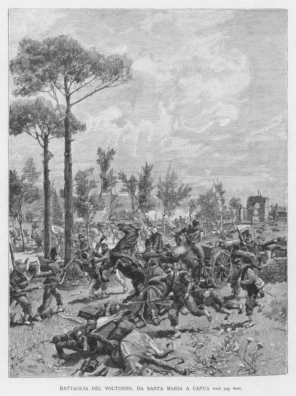 Batalha de Volturno (gravura) de Edouardo Matania