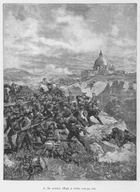 30 de Abril de 1849 Em Roma (gravura) de Edouardo Matania