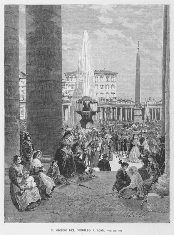 O Dia Jubilar em Roma (gravura) de Edouardo Matania