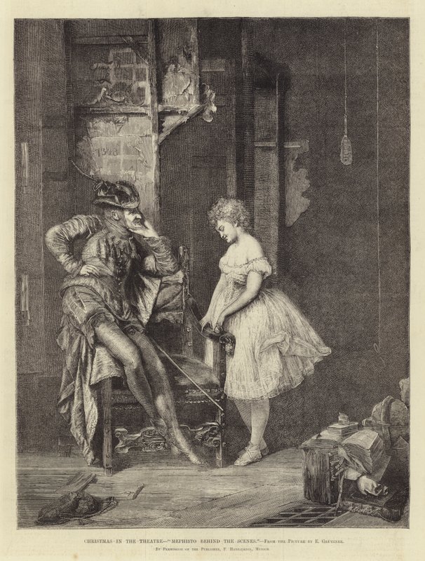 Natal no teatro, Mephisto atrás das cenas de Eduard von Grutzner