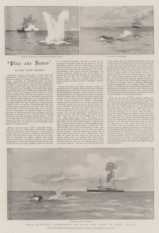 HMS Crescent, comandado por SAR o Duque de York, no Mar de Eduardo de Martino
