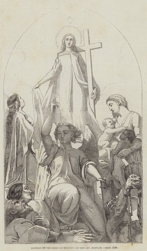 Caricatura, o espírito da religião de Edward A. Armitage