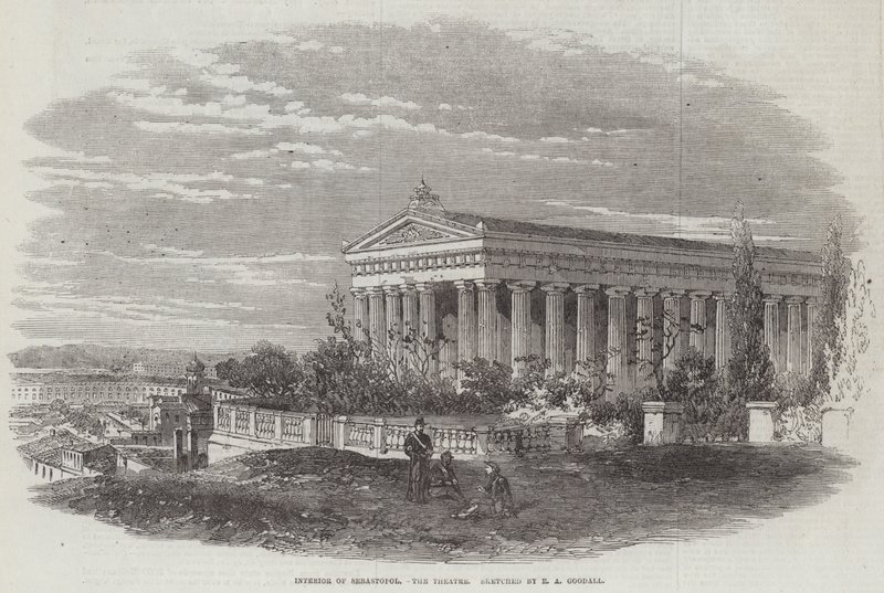 Interior de Sebastopol, o teatro de Edward Angelo Goodall