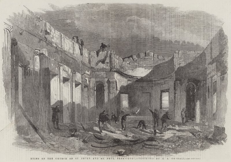 Ruínas da Igreja de São Pedro e São Paulo, Sebastopol de Edward Angelo Goodall