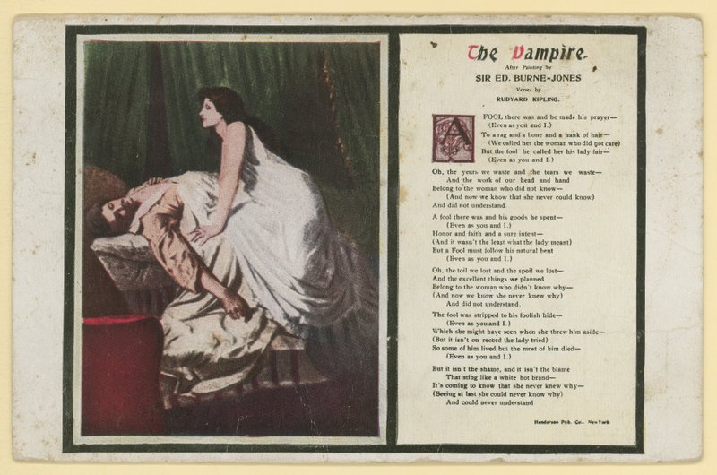 O vampiro por Rudyard Kipling de Edward Burne Jones