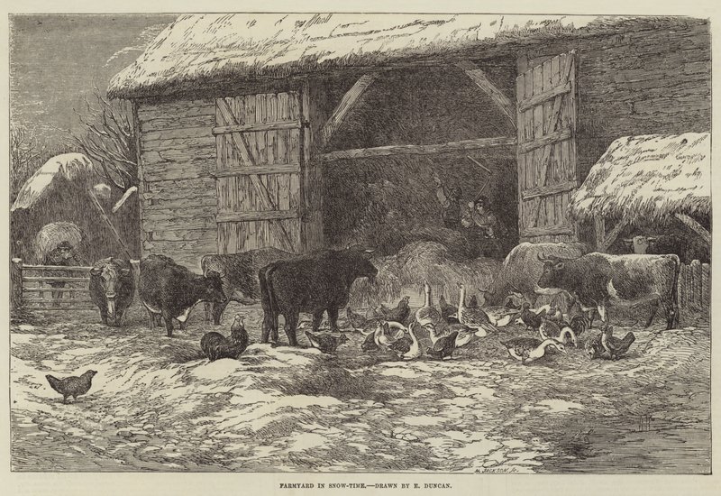 Pátio no tempo da neve de Edward Duncan