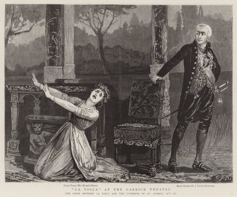 La Tosca no Garrick Theatre de Edward Frederick Brewtnall